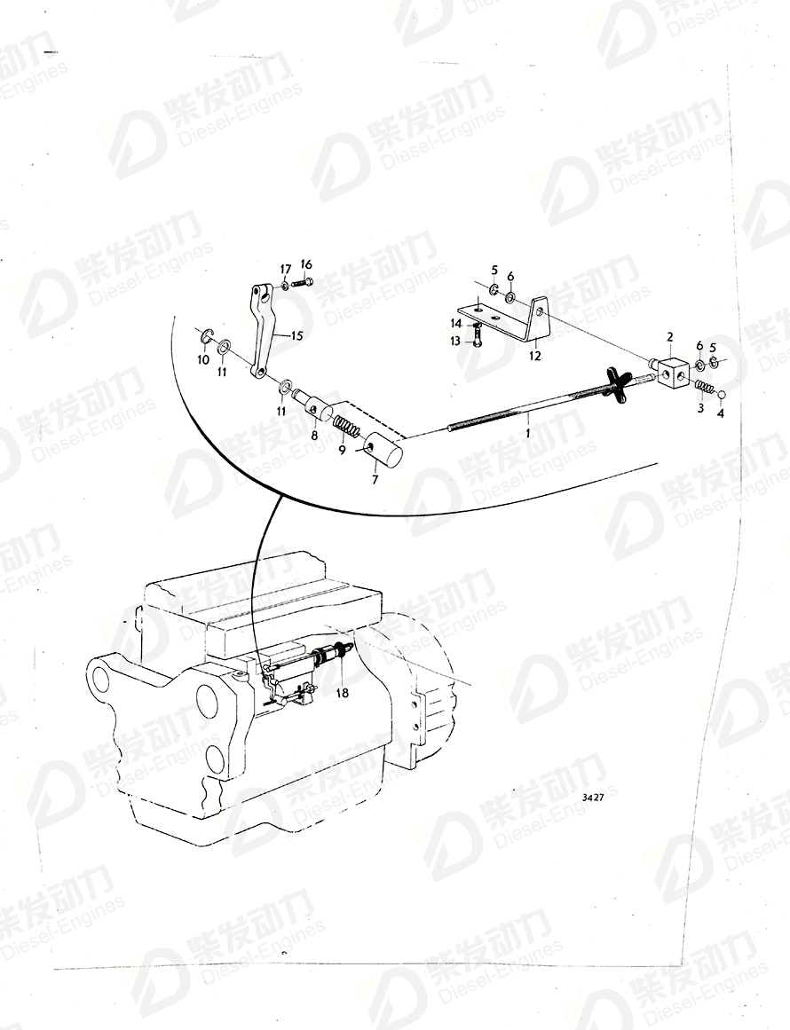 VOLVO Bracket 844827 Drawing